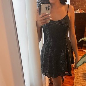 Vintage little black sequin dress